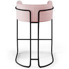 Kit 02 Banquetas Decorativas Fixa Base De Aço Preto Betina D0