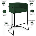 Kit 02 Banquetas Decorativas Fixa Base De Aço Preto Betina D0