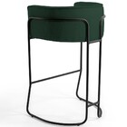 Kit 02 Banquetas Decorativas Fixa Base De Aço Preto Betina D0