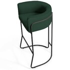 Kit 02 Banquetas Decorativas Fixa Base De Aço Preto Betina D0