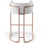 Kit 02 Banquetas Decorativas Fixas Base De Aço Cobre Betina D