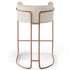 Kit 02 Banquetas Decorativas Fixas Base De Aço Cobre Betina D