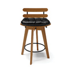 Kit 02 Banquetas Giratória Costela Corano Base Madeira Ma70 J