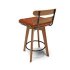 Kit 02 Banquetas Giratória Costela Corano Base Madeira Ma70 J