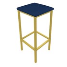 Kit 02 Banquetas Industrial Donna Suede Base Dourado D'rossi