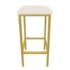 Kit 02 Banquetas Industrial Donna Suede Base Dourado D'rossi