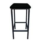 Kit 02 Banquetas Industrial Donna Suede Preto Base Preto D'ro