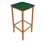 Kit 02 Banquetas Industrial Donna Suede Verde Base Cobre D'ro