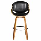 Kit 02 Banquetas Kobe Giratória Com Base De Madeira E Apoio D