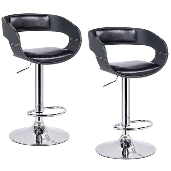 Kit 02 Banquetas Para Cozinha Base Disco Giratória Com Regula