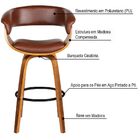 Kit 02 Banquetas Para Cozinha Giratória Brenna Base Madeira P