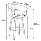 Kit 02 Banquetas Para Cozinha Giratória Brenna Base Madeira P