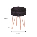 Kit 02 Banquinhos Boxbit Peluxo Glamour Tecido Poliester Bran