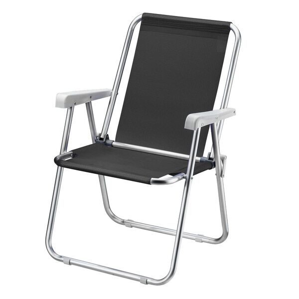 Kit 02 Cadeira De Praia Grand Beach Premium Preto
