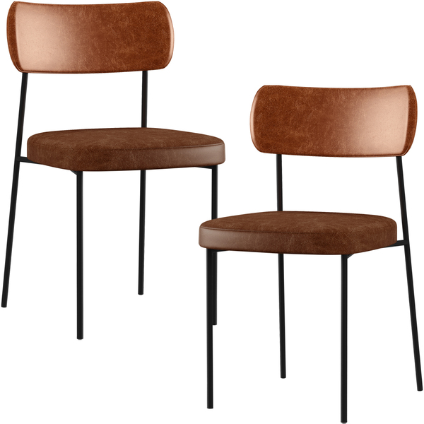 Kit 02 Cadeira Para Sala De Jantar Melina L02 Couríssimo Came