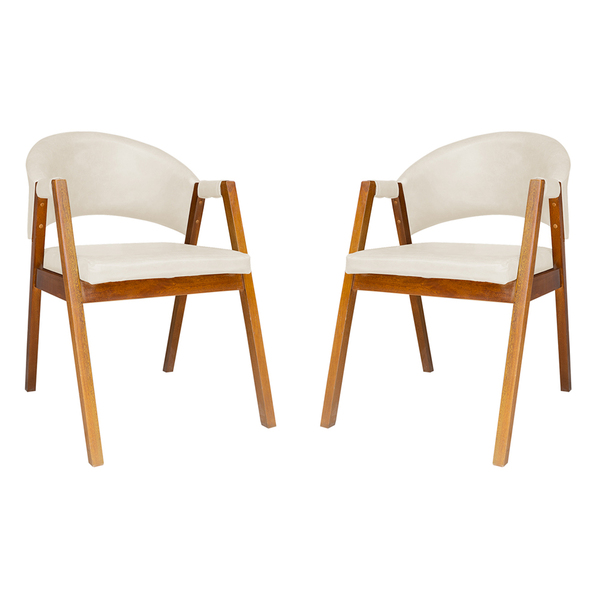 Kit 02 Cadeiras Antonela Para Sala De Janta Mesa Corino Moden