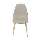 Kit 02 Cadeiras Boxbit Charla Fendi Base Metal Cor Madeira