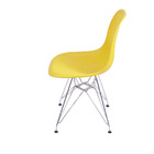 Kit 02 Cadeiras Boxbit Colmeia Polipropileno Amarela Base Cro