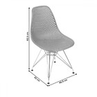 Kit 02 Cadeiras Boxbit Colmeia Polipropileno Amarela Base Cro