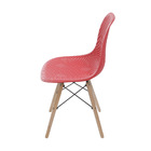 Kit 02 Cadeiras Boxbit Colmeia Polipropileno Vermelha Base Ma