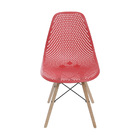 Kit 02 Cadeiras Boxbit Colmeia Polipropileno Vermelha Base Ma