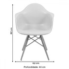Kit 02 Cadeiras Boxbit Dkr Eames Com Braço Polipropileno Cinz