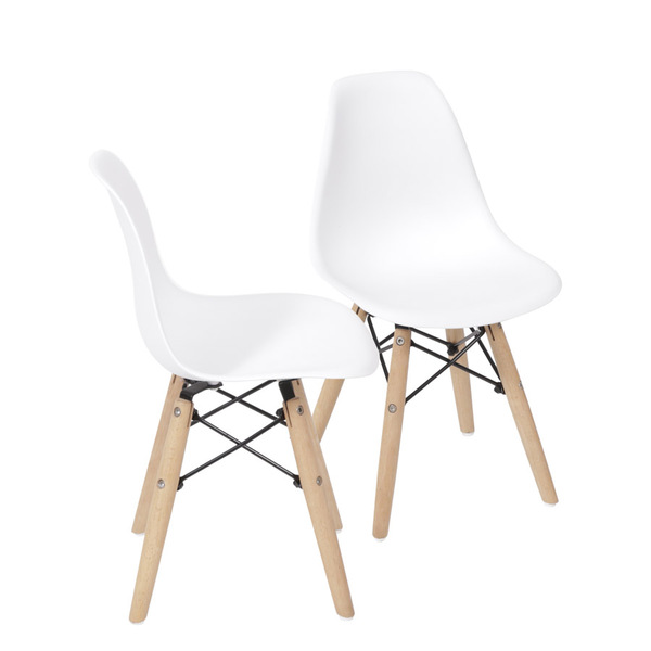 Kit 02 Cadeiras Boxbit Infantil Dkr Eames Polipropileno Branc
