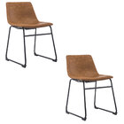 Kit 02 Cadeiras Bruna Poliuretano Marrom - D'rossi