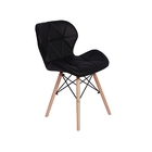 Kit 02 Cadeiras Charles Eames Eiffel Slim Wood Estofada - Pre