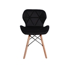 Kit 02 Cadeiras Charles Eames Eiffel Slim Wood Estofada - Pre