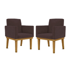 Kit 02 Cadeiras Com Base Mesa De Estudos Poltrona Decorativa