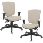 Kit 02 Cadeiras De Escritório Diretor Office Base Giratória P