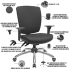 Kit 02 Cadeiras De Escritório Diretor Office Giratória Cromad