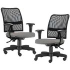 Kit 02 Cadeiras De Escritório Executiva Giratória Soul L02 Pr