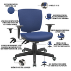 Kit 02 Cadeiras De Escritório Executiva Office Giratória Pret