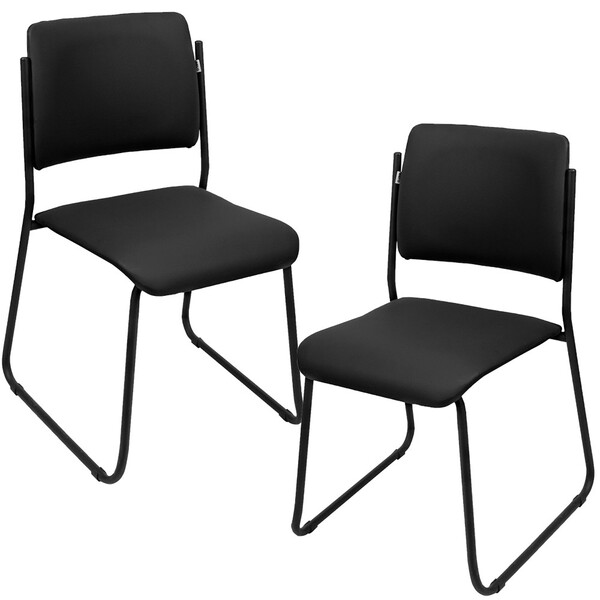 Kit 02 Cadeiras De Escritório Fixa Executiva Inter F01 Courís