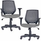Kit 02 Cadeiras De Escritório Giratória Executiva Ergonômica