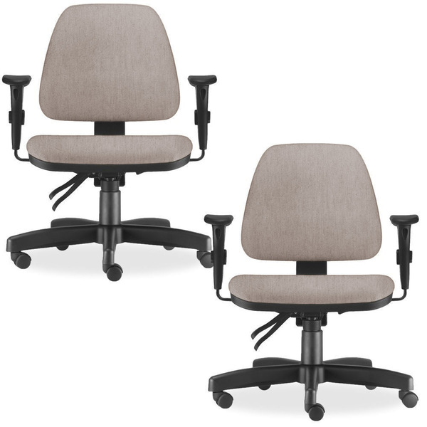 Kit 02 Cadeiras De Escritório Giratória Executiva Ergonômica