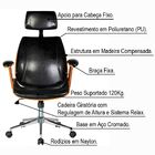 Kit 02 Cadeiras De Escritório Presidente Giratória Com Regula