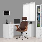 Kit 02 Cadeiras De Escritório Presidente Giratória Com Regula