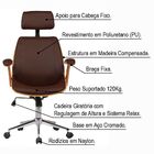 Kit 02 Cadeiras De Escritório Presidente Giratória Com Regula