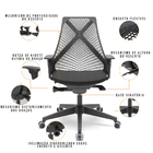 Kit 02 Cadeiras De Escritório Presidente Giratória Ergonômica