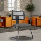 Kit 02 Cadeiras De Escritório Recepção Fixa L02 Zip Linho Cin