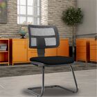 Kit 02 Cadeiras De Escritório Recepção Fixa Zip L02 Couro Sin