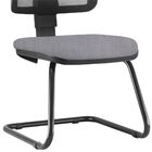 Kit 02 Cadeiras De Escritório Recepção Fixa Zip L02 Linho Cin