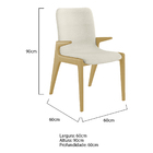 Kit 02 Cadeiras De Jantar  Maitê C03 Com Braço - Amarena Móve
