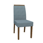 Kit 02 Cadeiras De Jantar Aline Animalle Azul Wd26 Pés Amêndo