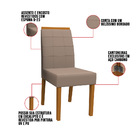 Kit 02 Cadeiras De Jantar Aline Camurça Marrom Lux Pés Ypê -