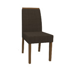 Kit 02 Cadeiras De Jantar Aline Veludo Café Lo02 Pés Amêndoa