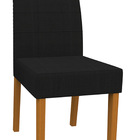 Kit 02 Cadeiras De Jantar Aline Veludo Preto Vl07 Pés Ypê - D